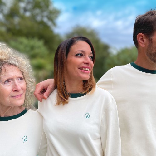 SWEAT DOUDOU BLANC CASSE